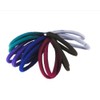 Ladies Girls 12 Dark Colour Snag Free Endless Hair Elastics/Ties