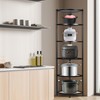 bimiti 6-Tier Kitchen Corner Shelf Triangular Corner Pot Rack Storage