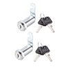 sourcing map Drum Cam Lock 1-3/8 Inch Cylinder Long Cabinet