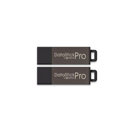 Centon DataStick Pro USB 2.0 Flash Drive 16GB x 2, Grey (DSP16GB2PK)