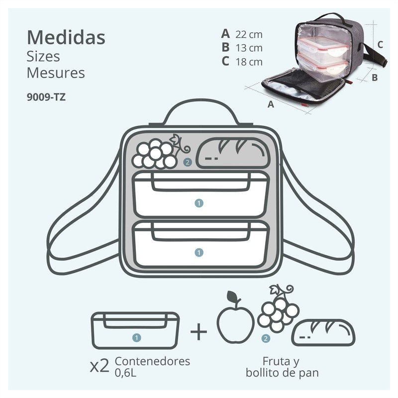 Iris Barcelona - City Lunch Bag Set with 4 Litre