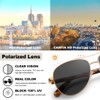 Carfia Retro Trendy Pilot Sunglasses for Women Polarized UV Protection,