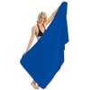 Heavy Weight Jumbo Size Dobby Hem Velour Beach Towel (Royal)