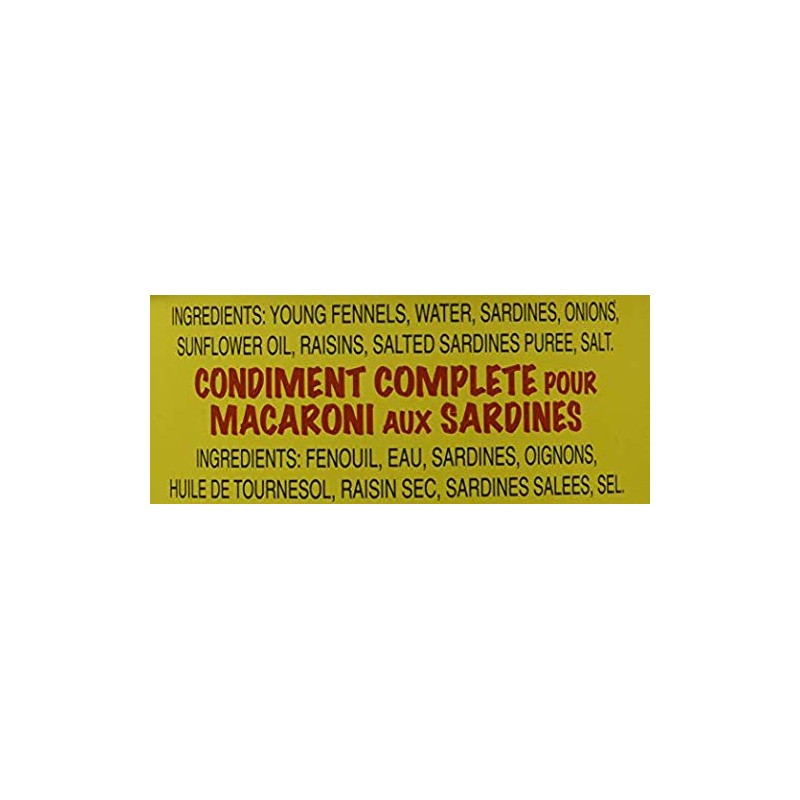 Cuoco Seasoning for Macoroni, Pasta con Sarde, 14.5 ounce (Pack