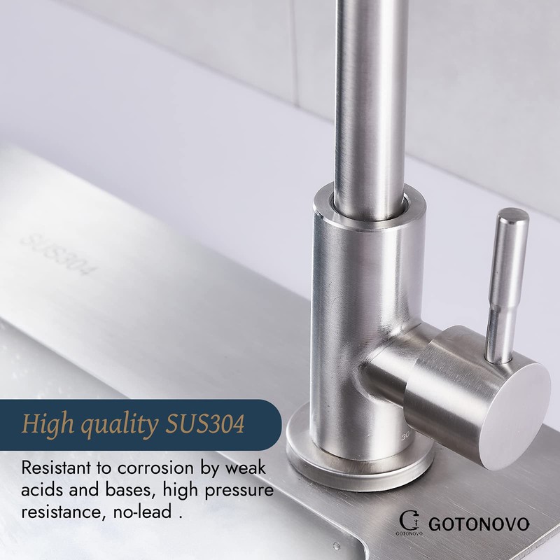 Stainless Steel Cold Water Kitchen Sink Faucet Brushed Nickel Bathroom