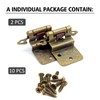 Antique Brass Inset Hinges for Kitchen Cabinet Door, 6 Pack