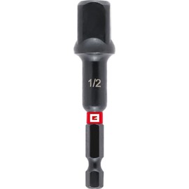 Original Einhell Impact Socket Adapter (CrV Steel, 1/2 Inch Shank, 72 mm Length, Manganese-Phosphated, Impact Resistant, Torsion Zone)