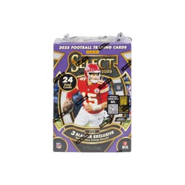 2025 Panini Select Football Blaster Box Trading Card Box (1 Silver Shock Parallel Per Box)(3 Red & Blue Prizm Shock Parallels Per Box)