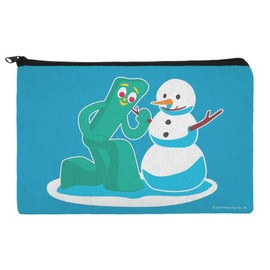 Gumby Making A Snowman Makeup Cosmetic Bag Organizer Pouch