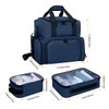 UOZL Large Cosmetic Bag with 3 Removable Case and 2