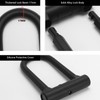 Luazvilkpsar Bicycle Lock Robust with 17 mm Solid Steel Shackle,