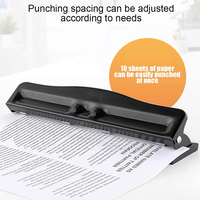 4 Hole Paper Punch Puncher, 999D Adjustable Hole Punch 10