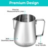 CASABREWS CASMP350 Milk Frothing Pitcher, Stainless Steel Steaming Pitcher with