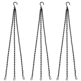 Anvin Hanging Chains for Plants Flower Pot Basket Chains 3 Point Replacement Chain Hangers for Lanterns, Bird Feeders, Planters and Other Ornaments (24 inch Long Each Hanging Chains, Pack of 3)