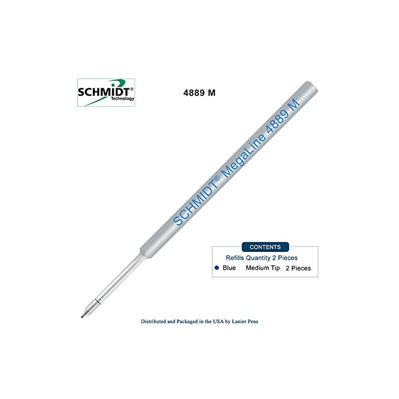 Schmidt: 4889 Pressurised Refill for Fisher Space Pen SPR4, Blue