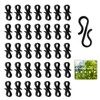 HexinYigjly 130pcs Black Plastic S-Hook Gutter Clips/Hooks - Outdoor Christmas