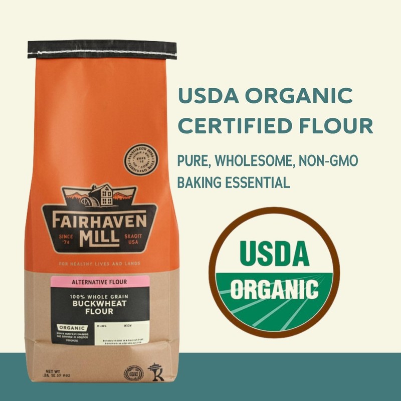 Fairhaven Mill Organic Buckwheat Flour - Whole Grain, Naturally Gluten-Free