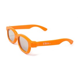 Ultra 1 x Orange Childrens Passive 3D Glasses Kids for Use with all Passive TVs Cinema Projectors and RealD Films Movies Circular Polarised 3D Glasses Passive Kids Movies Cinema 3D Glasses