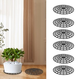 SHUESS 8 PCS Patio & Deck Floor Protector, 11" Adjustable Pot Risers Plant Trivet,Plastic Plant Stand Outdoor Plant Base,Deck Planter Plant Coaster,Provide Plants Airflow and Drainage