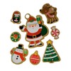 Christmas Reusable Window Clings with Glitter, Santa Friends Gingerbread Cookies