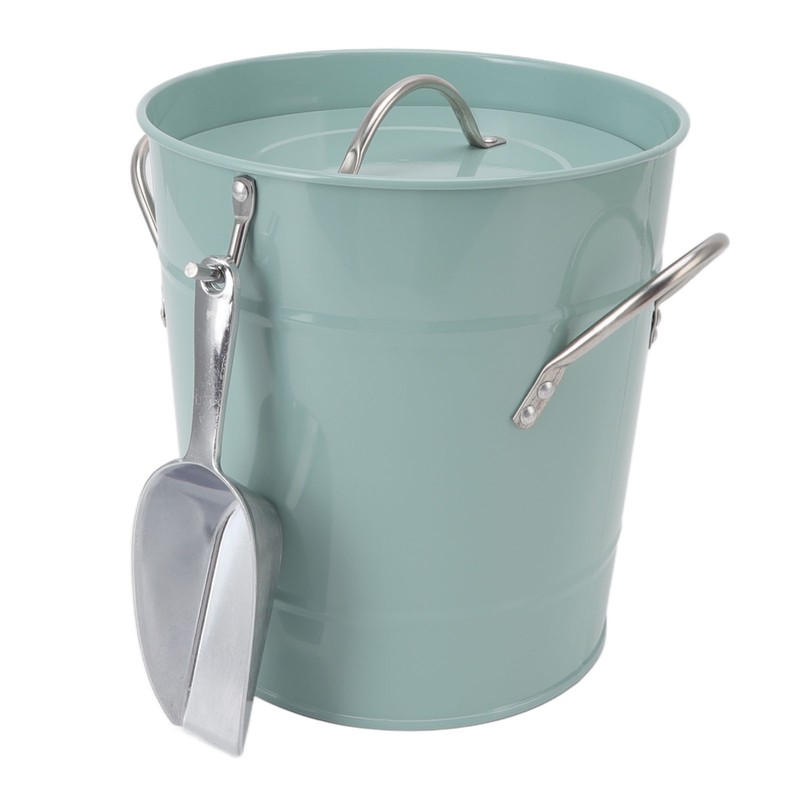 Round Ice Bucket Multipurpose Safe Galvanized Ice Buckets with Lid