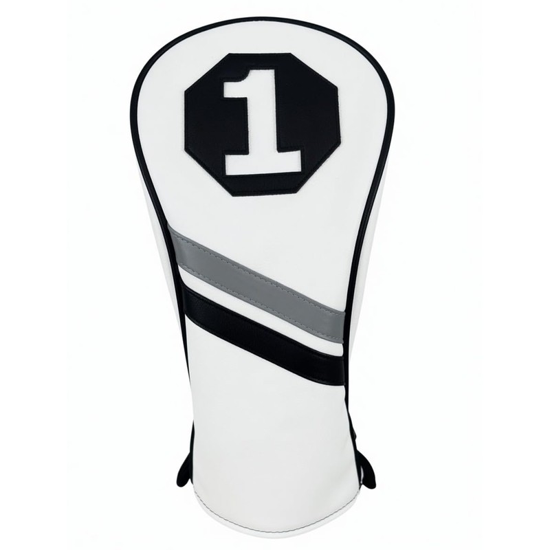 Golfclub headcovers in white (Set of three headcovers)