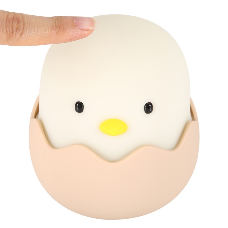 Cute Chick Shape USB Silicone LED Rechargeable Night Lamp Mini
