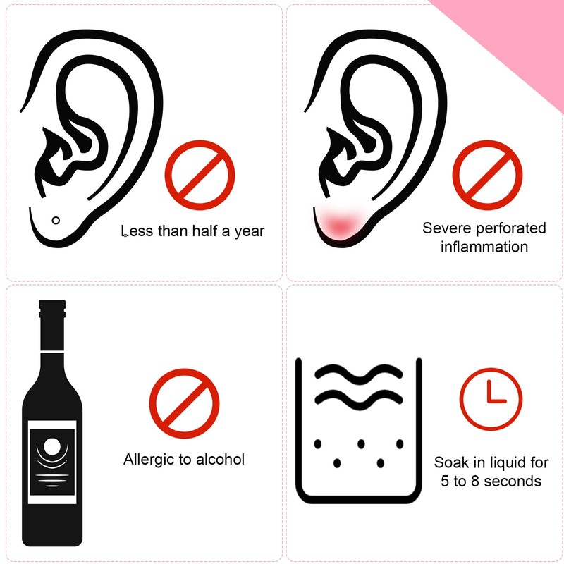 Maitys 180 Pcs Earrings Hole Cleaner, Rose Fragrance Odor Removal