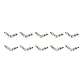 METALLIXITY Book Corner Protector(15mm/0.59") 20Pcs, Metal Decorative Edge Cover - for Album Menus Diary Case Box, Silver Tone