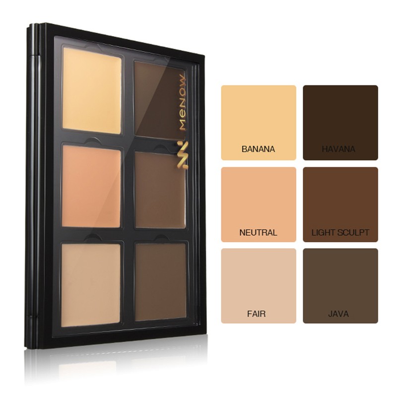 6 Colors Makeup Face Concealer Cream Palette Long Lasting Coverage