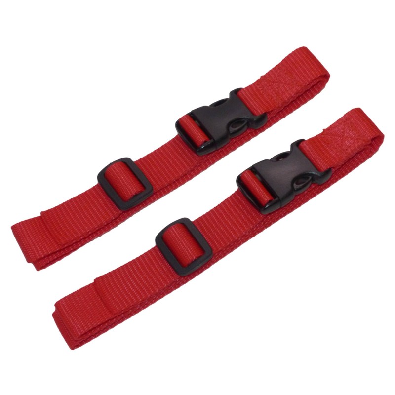 2 x Red Webbing Quick Release Buckle 50cm