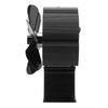 Double Heads Fireplace Fan 6 Blades Thermal Power Black Stove