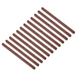 sourcing map Drawer Slides, 12Pcs 300mm - Plastic Drawer Rails, Side Mounted Grooved Guide Rails for Cabinet Drawers Bedside Tables Wardrobe Dressers (Brown)