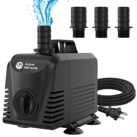 AquaMiracle Submersible Water Pump Aquarium Water Pump with Flow Control, Pond Pump Fountain Pump for Pond, Fountain, Waterfall, Statuary, Water feature, Hydroponics (550GPH, 35W)