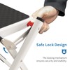 DAWNYIELD Folding 2 Step Stools Portable Heavy Duty Metal Step