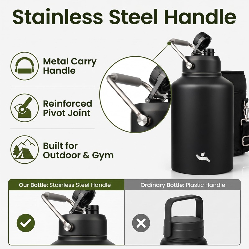 Konokyo 87 oz Insulated Stainless Steel Water Bottle Jug with