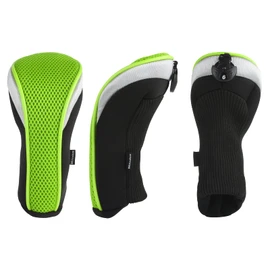 Andux Mesh Golf Hybrid Club Head Covers with Dial No. Tags 4pcs/Set (All The Same Size) Black/Green