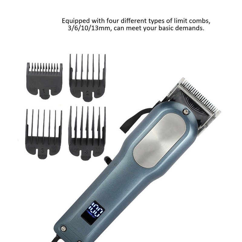 Rechargeable Household Electric Hair Clipper LCD Display Hair Cutter Cordless