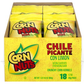 Corn Nuts Chile Picante con Limon Crunchy Corn Kernels (1.7 oz Bags, Pack of 18)