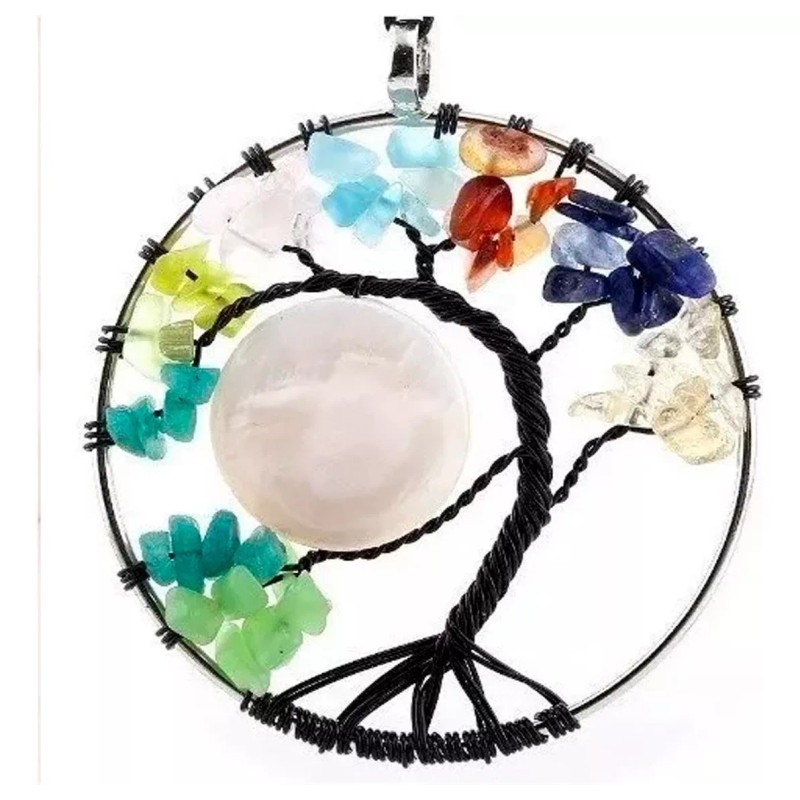 Univero En Línea Collar Dije Árbol De La Vida Chakras