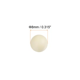 sourcing map PA Nylon Solid Plastic Balls 8 mm G3 Precision Bearing Ball Pack of 5
