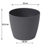 Tymar Flowerpot, pack of 2, round shape, planter (2 pack),