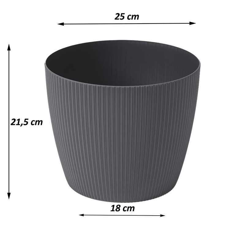 Tymar Flowerpot, pack of 2, round shape, planter (2 pack),