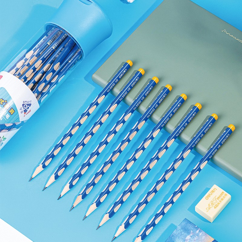 Delhi 30 Deli Blue Triangular Correction Pencils, 30 HB 2B