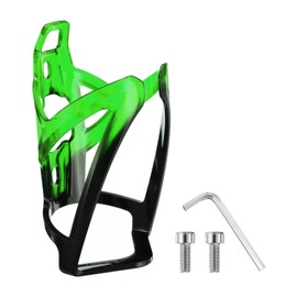 sourcing map Bike Water Bottle Holder 5.2" PC Universal Bicycle Bottle Cages Ultralight Cycling Hydration Brackets with Screws for MTB Mountain Road Gravel, Black Green