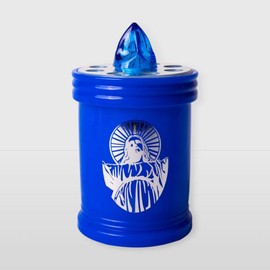 La Briantina Electric LED Tea Light Blue Life 60 Days Blue with Drawing and Blue Light 11 x Diameter 6.5 cm