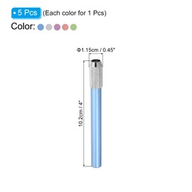 PATIKIL Pencil Extenders, 5 Pack Metal Handle Adjustable Pencil Holder Extender for Artists Drawing Shading, Multi-Color