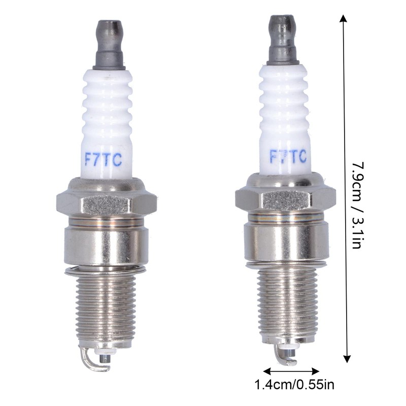 Akozon 2 x Spark Plug, Aluminium Alloy Spark Plug Replacement