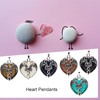 Flemtai 6 Pieces Crystal Dragon Pendants for Men Women Heart