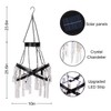 Solar Hanging Crystal Chandelier Outdoor Garden Decorative Lights Bright White